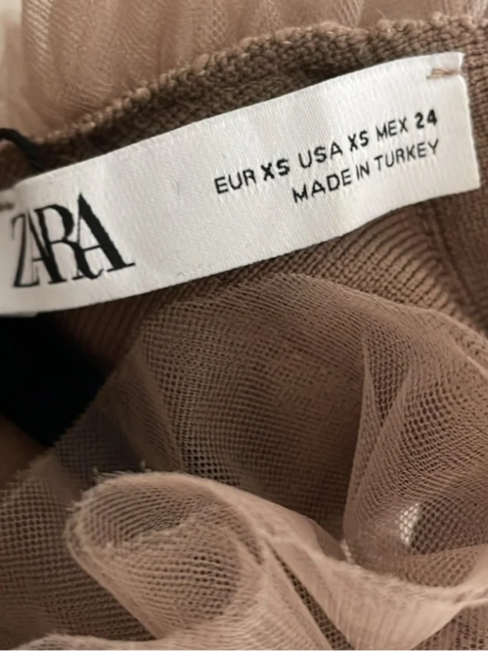 Zara Short Ruffle Top with Side Zipper Size XS - Picture 4 of 7